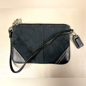 Authentic coach, black wristlet